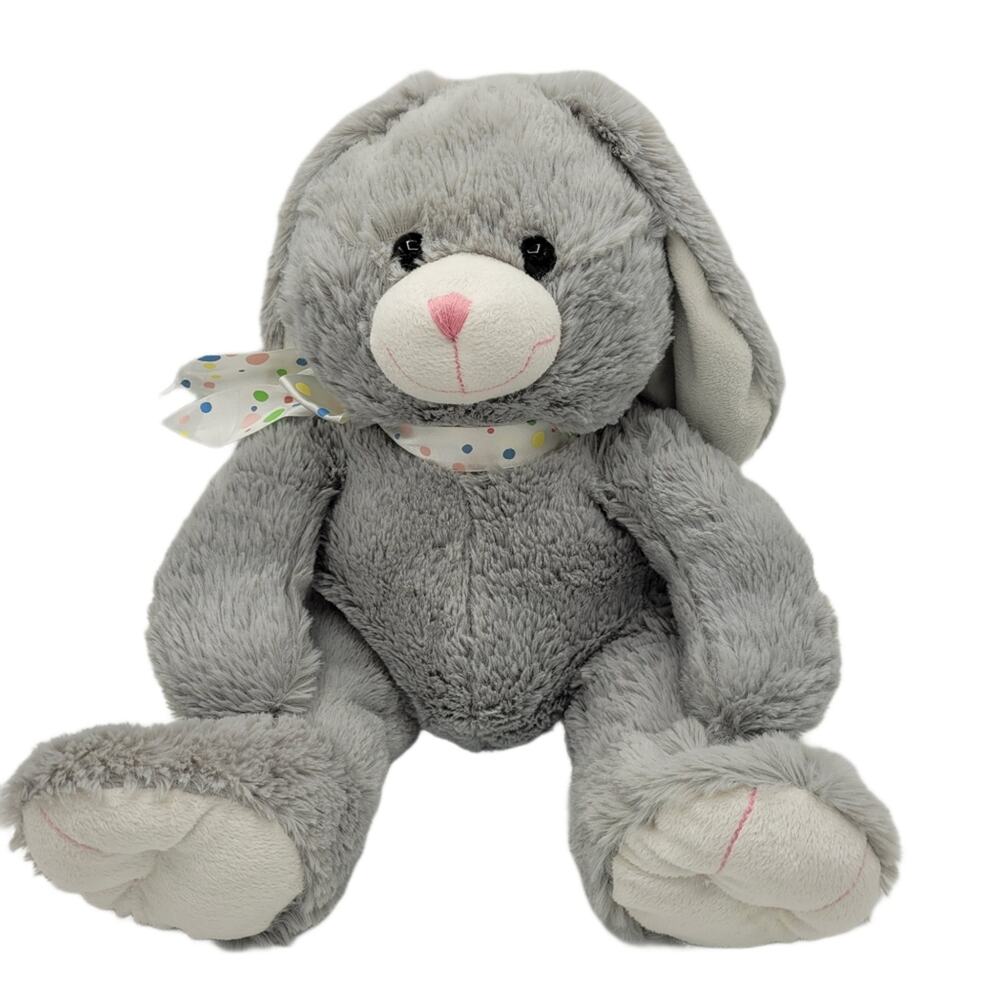 Tom's Toy International Gray Plush Lop Eared Easter Bunny Rabbit Stuffed Animal
